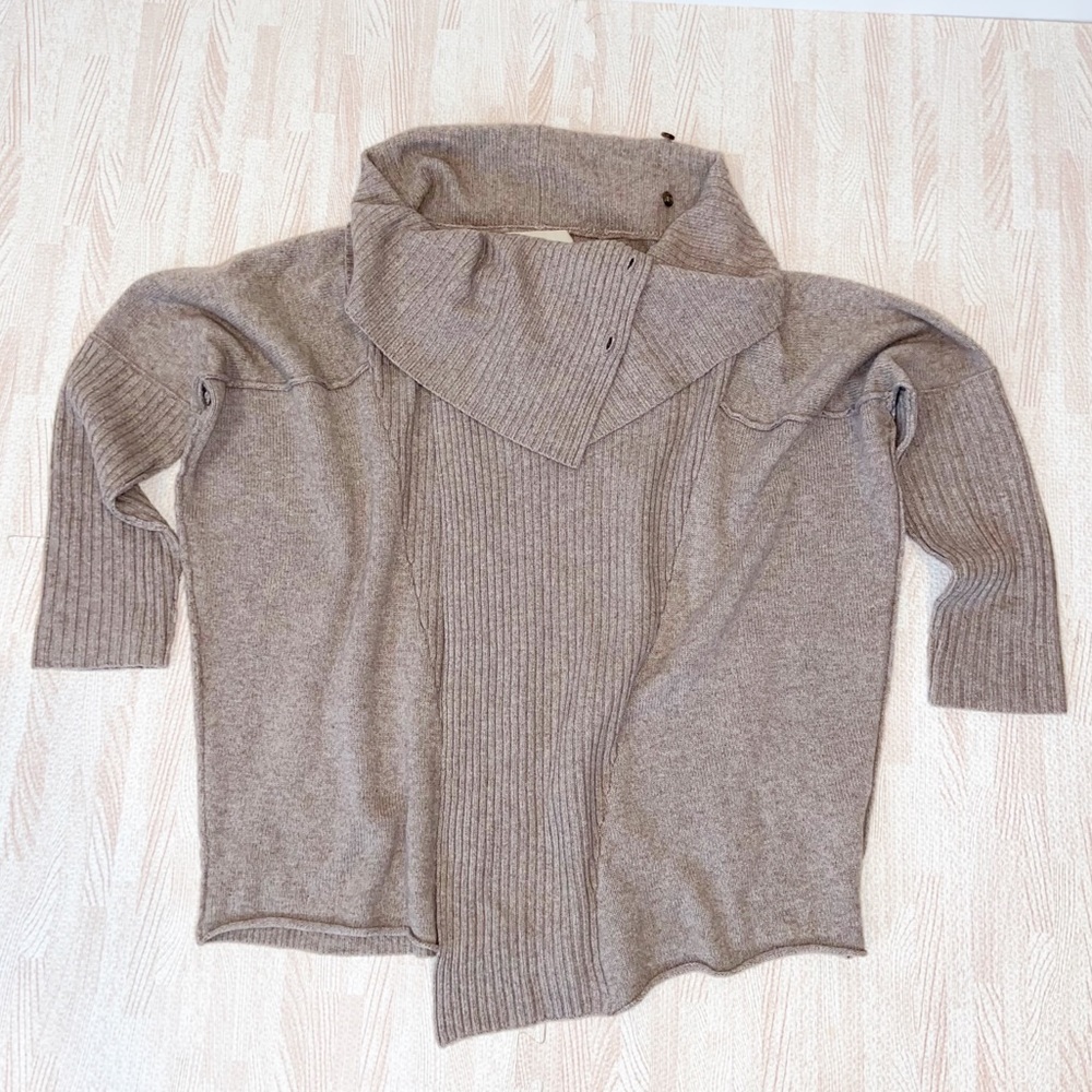 Brochu Walker Cashmere Blend Wrap Cardigan L